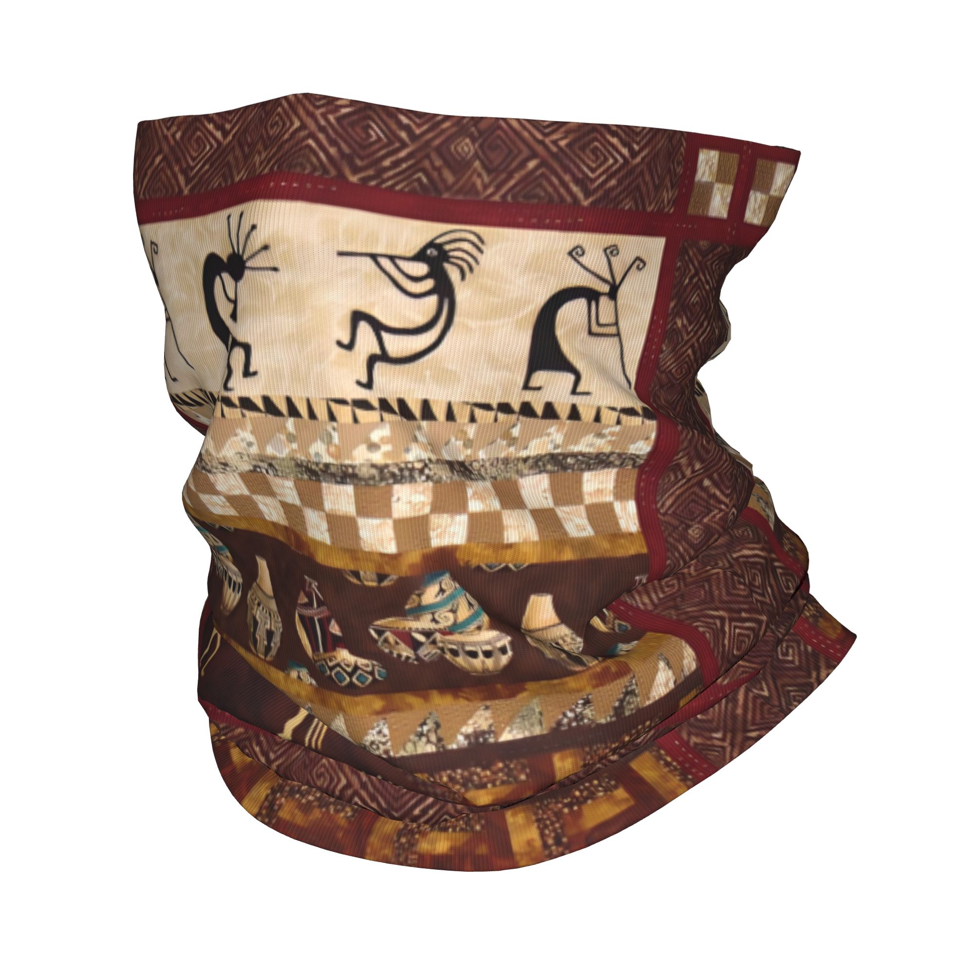 Ethnic Fashion Design - Benutzerdefinierte Kokopelli Winter Stirnband Halswärmer Männer