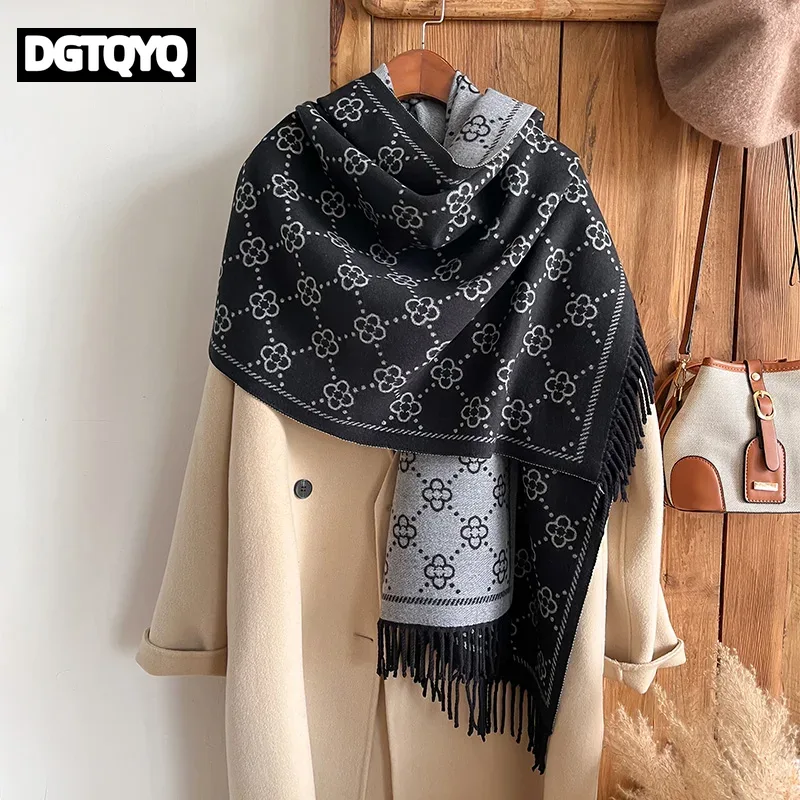 Go Ethnic Fashion - Kaschmir-Winterschal für Damen, warm, dick, im