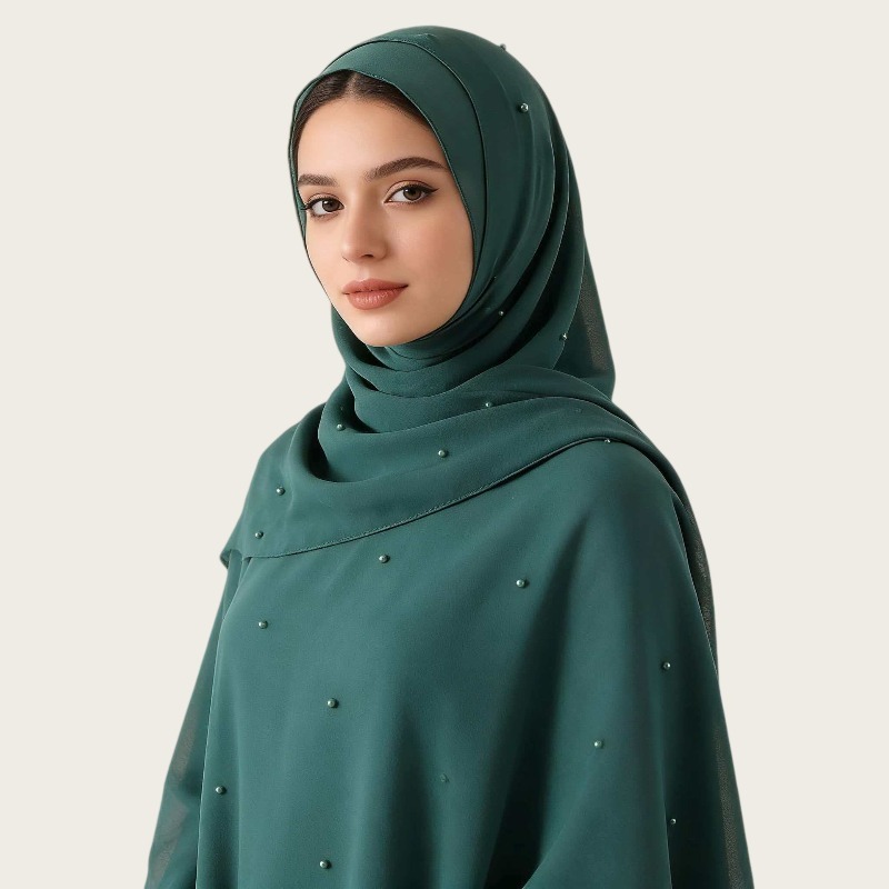 New Ethnic Fashion - Neuer, einfarbiger, langfloriger Chiffon-Schal im Ethno-Stil,