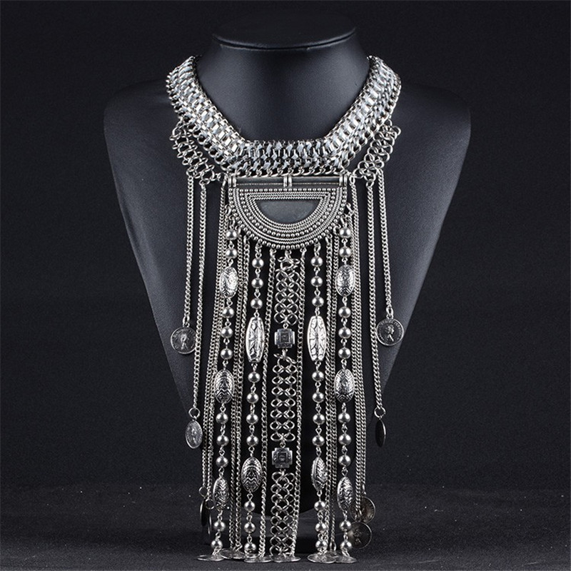 Ethnic Fashion Co In - Mode Maxi Lange Quaste Aussage Halskette