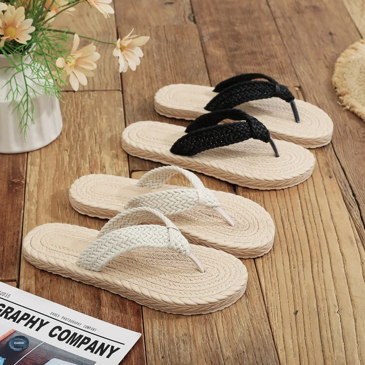 New Ethnic Fashion - Trendige Ethnische Graffiti Rutschfeste Verschleißfeste Weichsohlen-Anti-Linnen-Flip-Flops