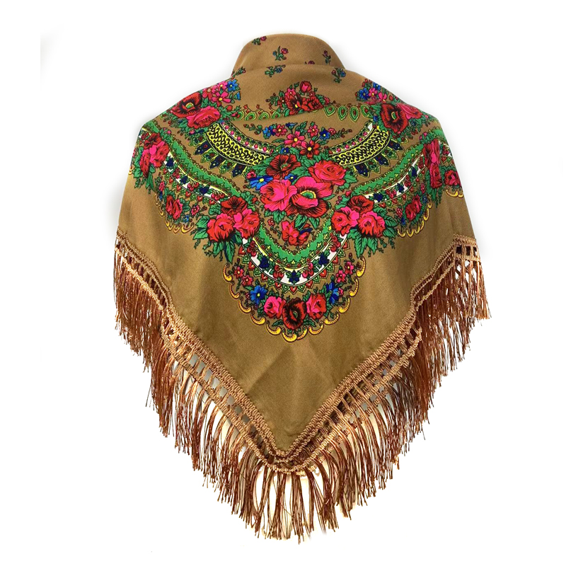 New Ethnic Fashion - Ethnisches Fransen-Stirnband, Bandana, Babuschka, Kopftuch, Schal,
