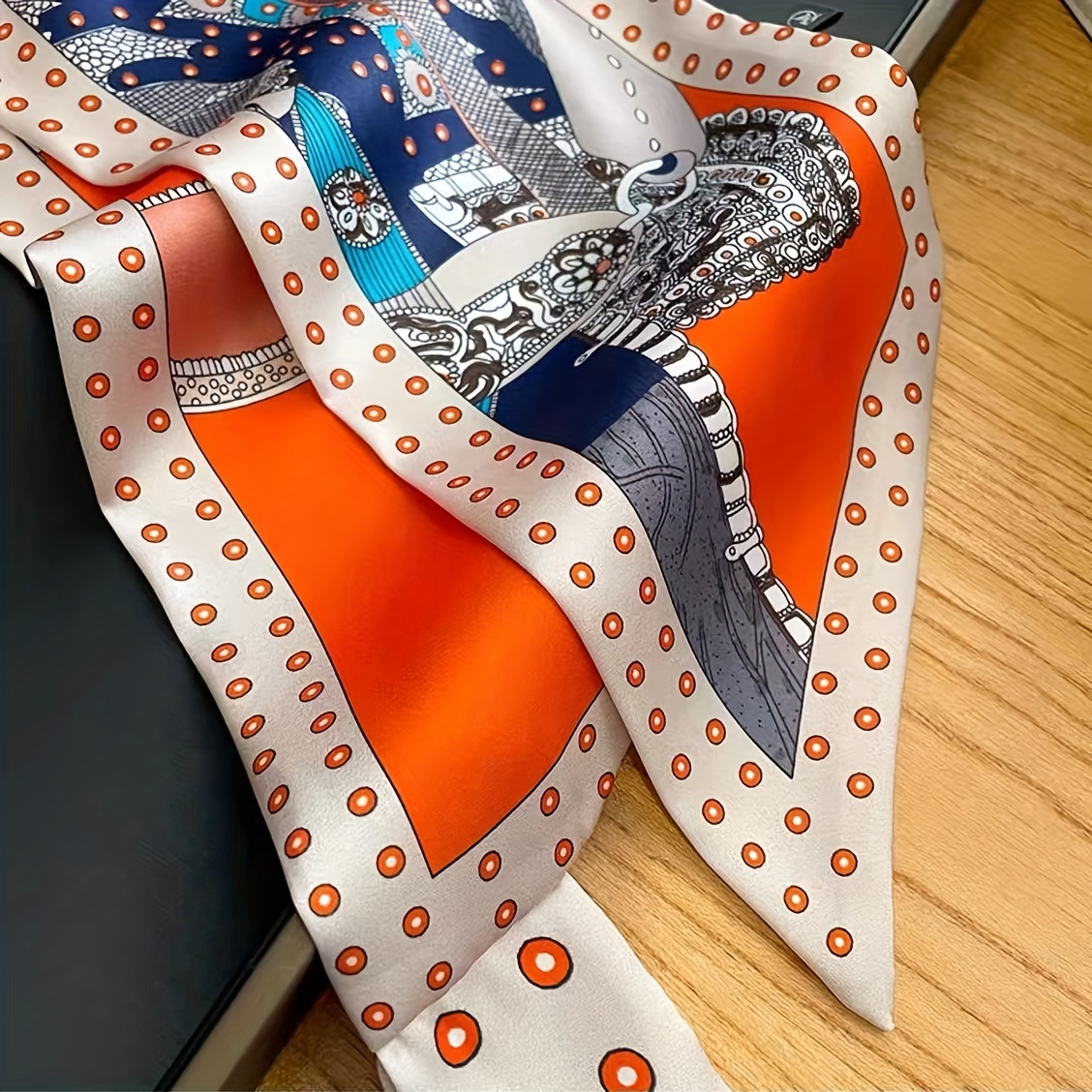 Boho Chic Orange Blumen druck  – Ethnic Fashion Design Bewertung und Preis