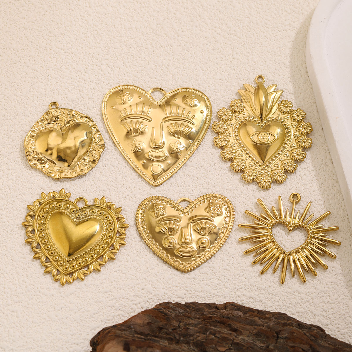 5 Stück PVD-Gold-Edelstahl-Her – Ethnic Fashion Design Bewertung und Preis