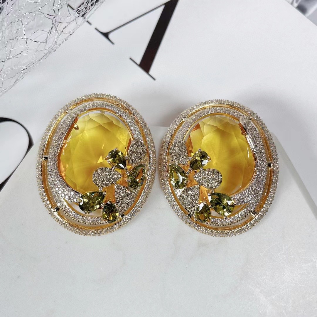 SENYU Luxus Big Egg CZ Ohrstec – Ethnic Fashion India Bewertung und Preis