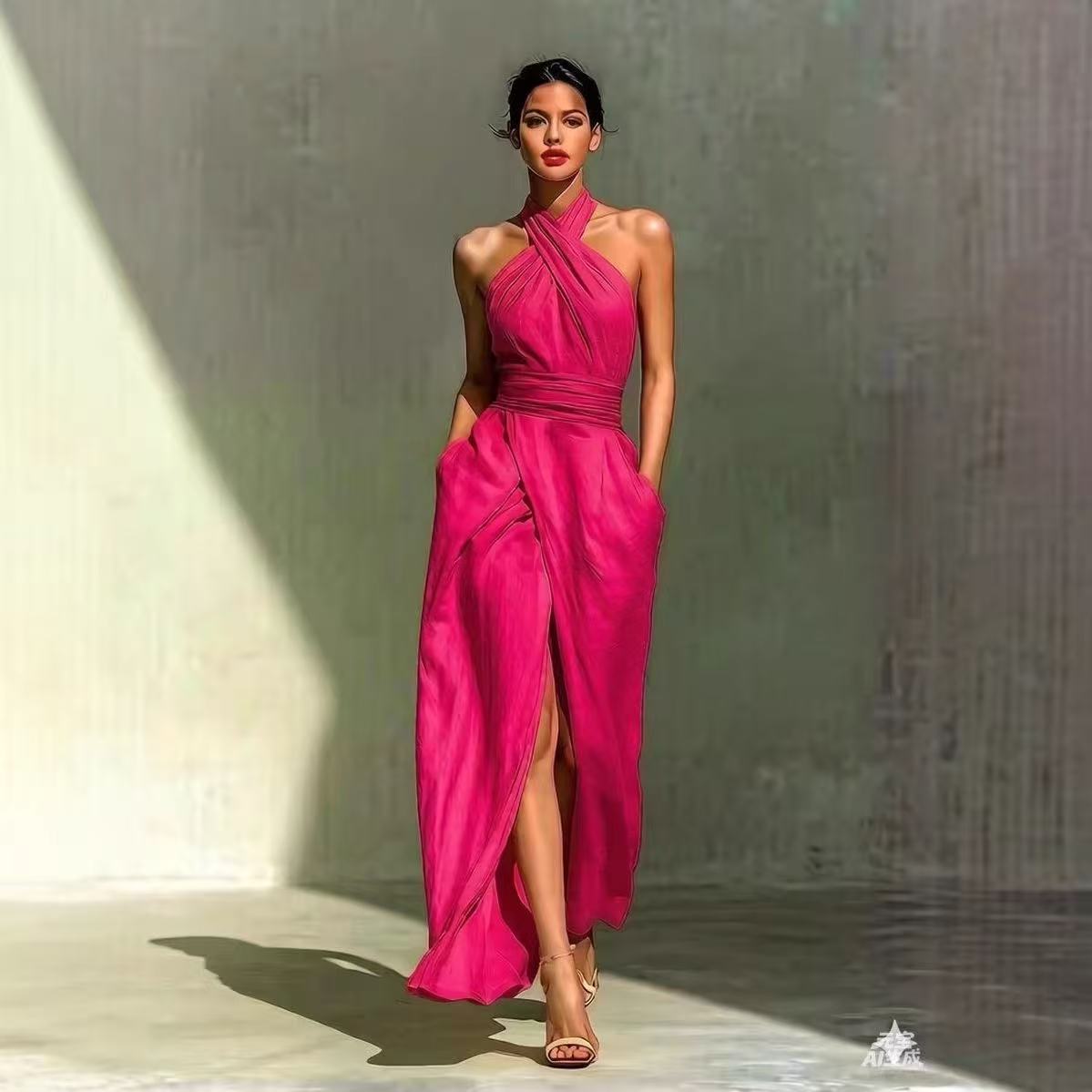 Schickes, einfarbiges, langes  – Ethnic Fashion Design Bewertung und Preis
