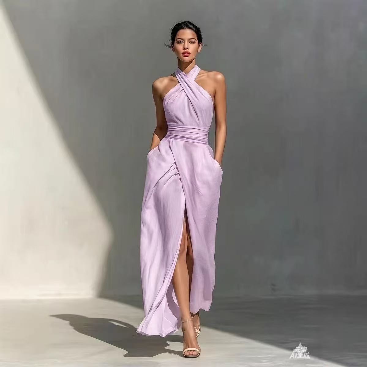Schickes, einfarbiges, langes  – Ethnic Fashion Design Bewertung und Preis