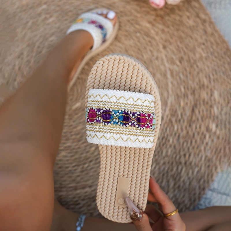 Damen-Slipper für Draußen, Fla – Ethnic Fashion Design Bewertung und Preis